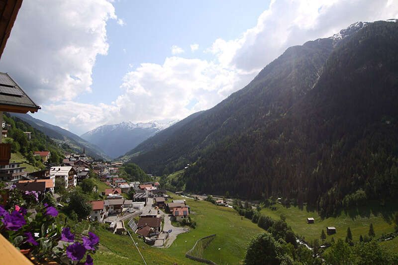 Aussicht von Appartement 2 im La Fontana in Kappl
