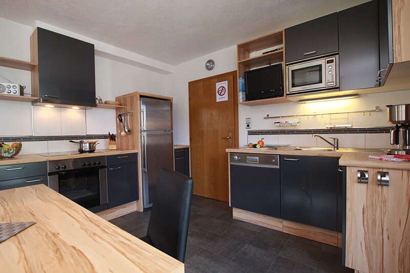 Kitchen in Apartment 2 in Apart Miramonte in Kappl