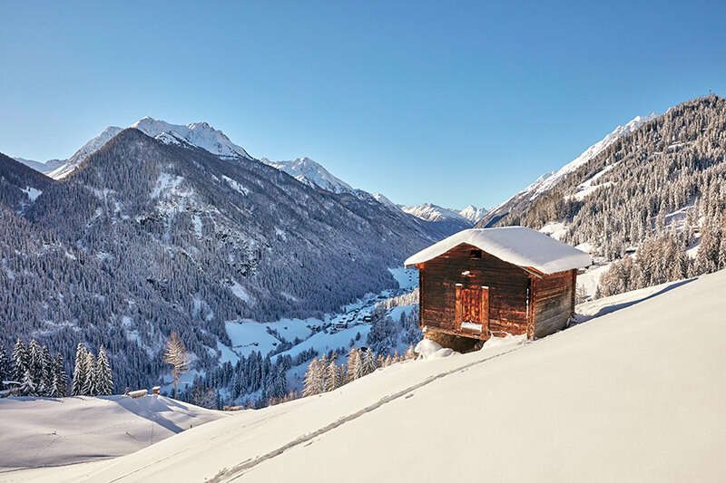 Ortsansicht von Kappl im Winter
